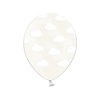 Balónky průhledné - bílé obláčky - 50 ks